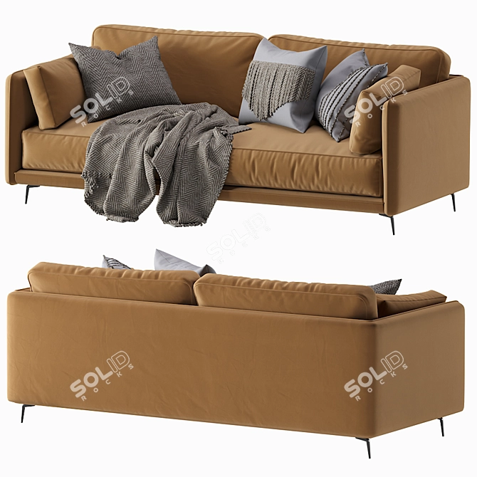 Stylish and Comfortable DItre Italia Sofa 3D model image 4