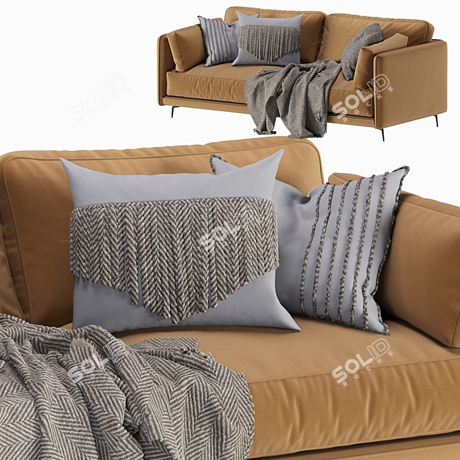 Stylish and Comfortable DItre Italia Sofa 3D model image 6
