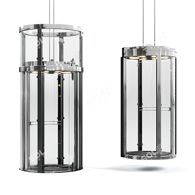 OM Glass Round Lift M-System (МС1300) - Spacious and Elegant. 3D model image 1
