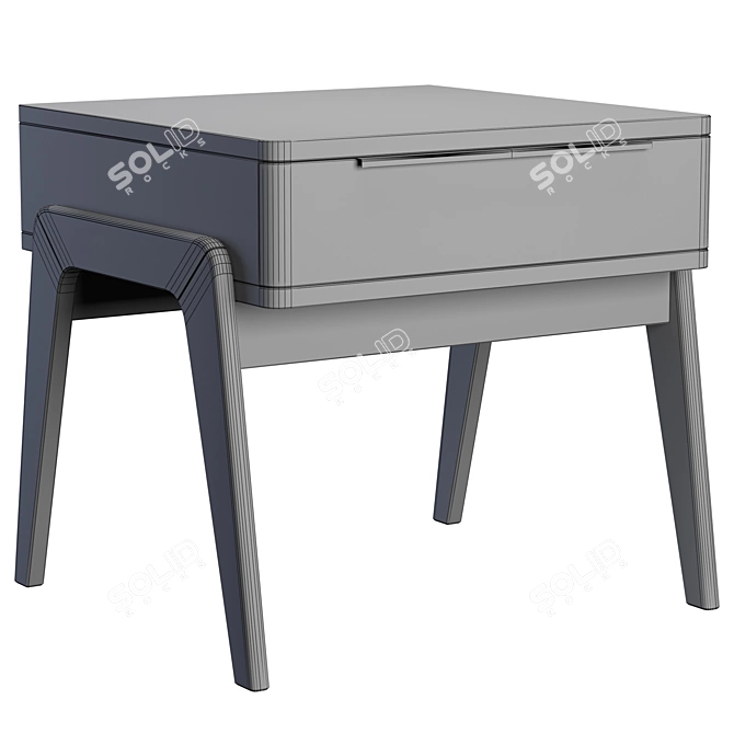 Aiken Modern Side Table: Stylish & Space-Saving 3D model image 2