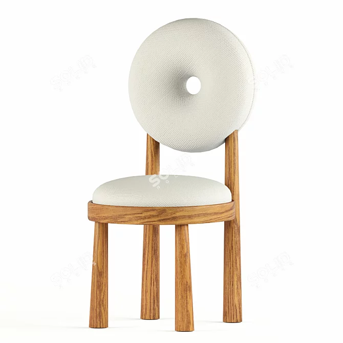 Elegant Baba Chair with V-Ray - 3Ds Max 2015 & OBJ Formats 3D model image 2