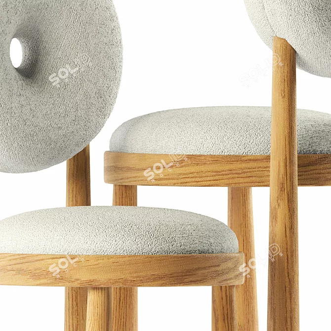 Elegant Baba Chair with V-Ray - 3Ds Max 2015 & OBJ Formats 3D model image 4