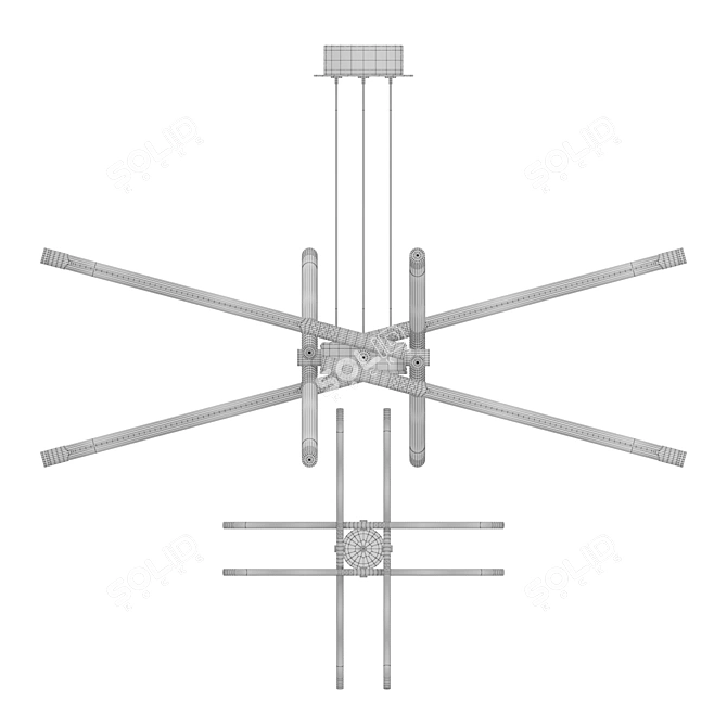 VALA 8 LED Pendant Lamp 3D model image 5