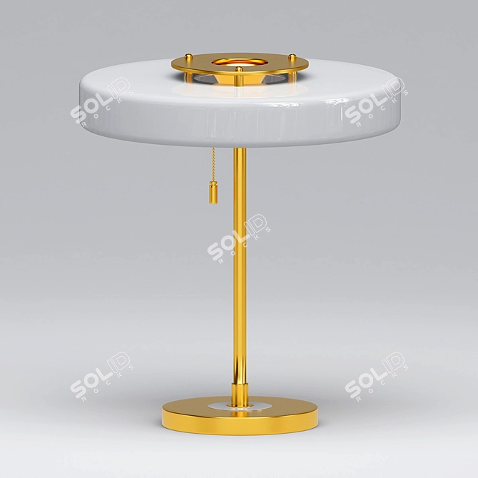 Revolve Brass Black Table Lamp 3D model image 2