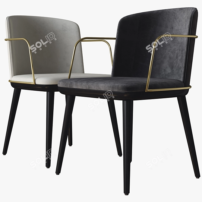 Elegant Arven Chair by Parla 3D model image 2