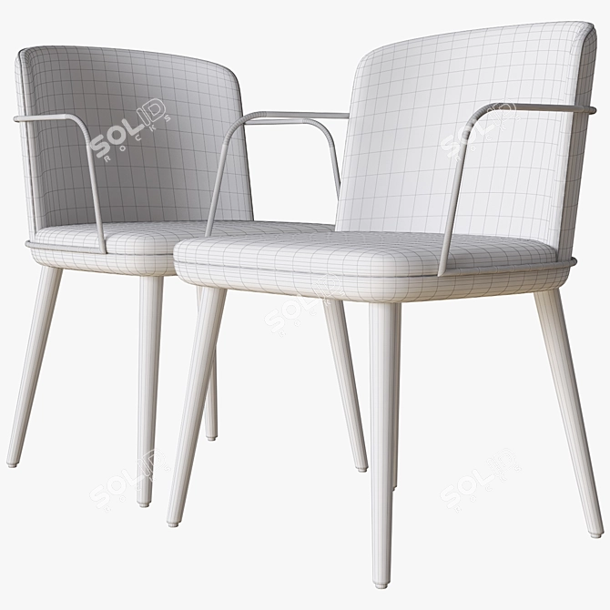 Elegant Arven Chair by Parla 3D model image 4