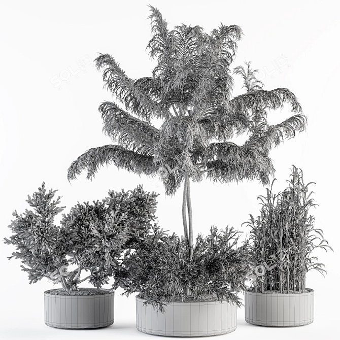 230-Piece Outdoor Plant Pot Set 3D model image 4
