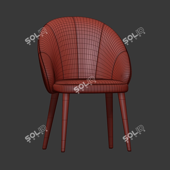 Bruni Jade Dijon Dining Chair 3D model image 2
