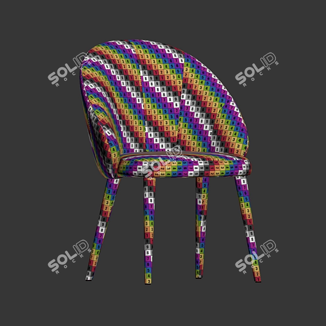 Bruni Jade Dijon Dining Chair 3D model image 3