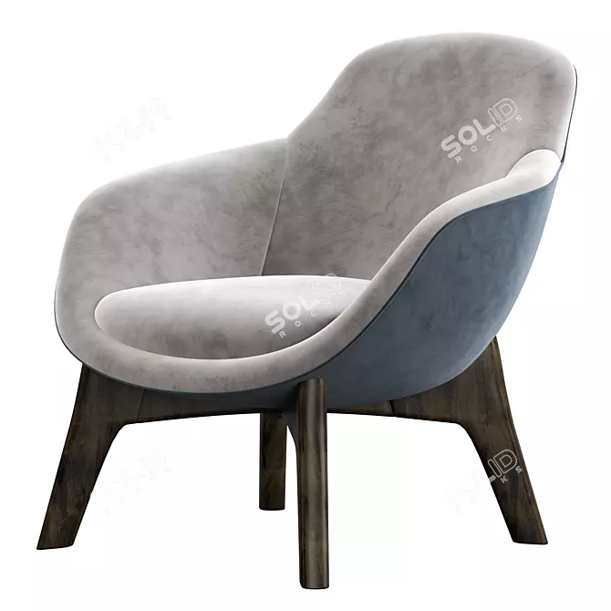 GHIRLA Modern Armchair: Stylish, Versatile, Luxury 3D model image 1