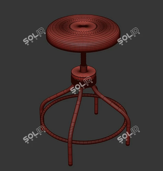 Sleek and Stylish Bar Stool 3D model image 3