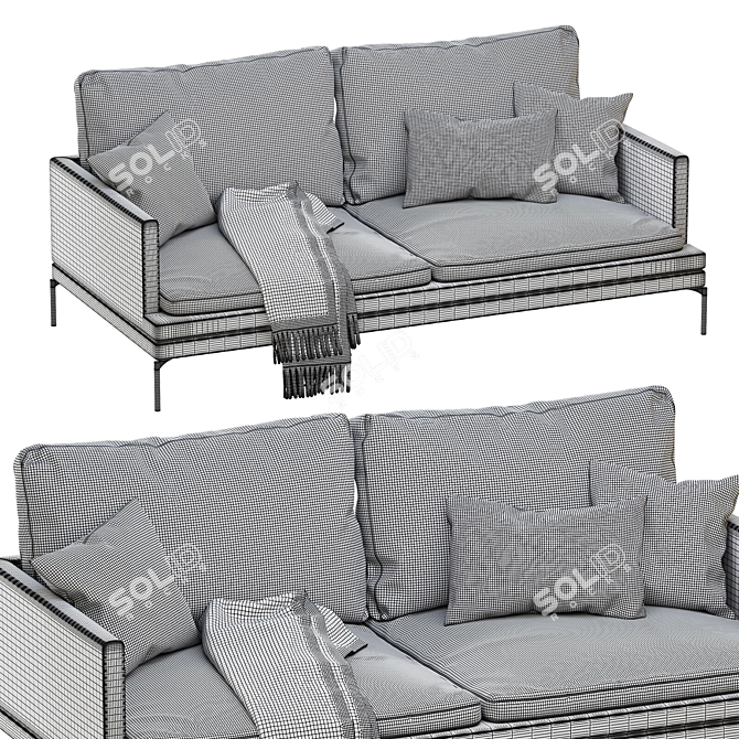 Title: Modern ZANOTTA William Sofa 3D model image 3