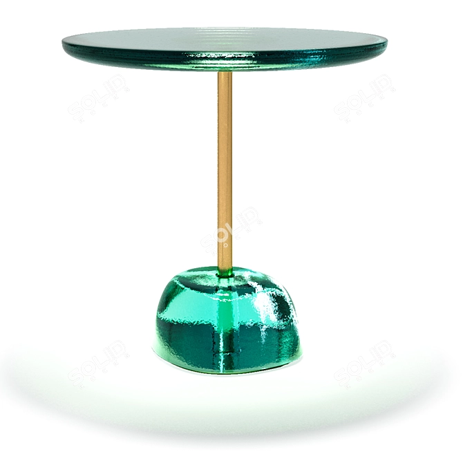 Pulpo Pina Glass and Brass Table 3D model image 4