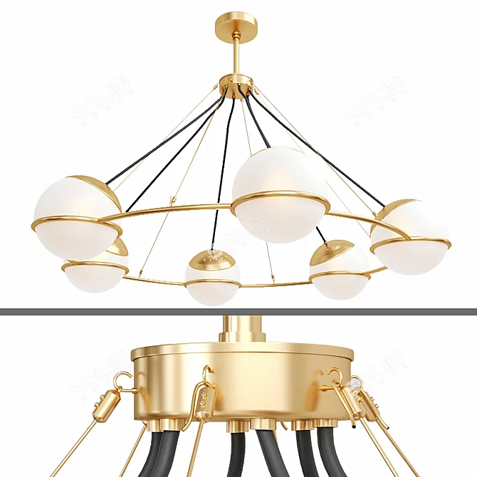 Elegant Ace Chandelier 3D model image 1