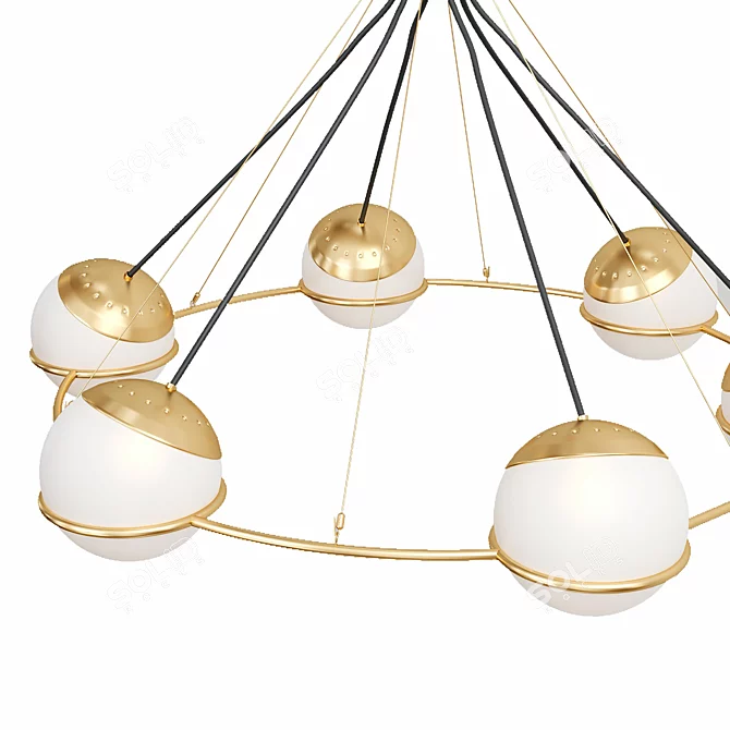 Elegant Ace Chandelier 3D model image 2