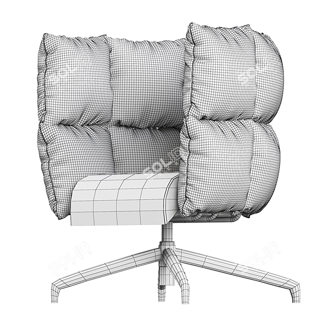 Sophisticated UNDECIDED Armchair by Manerba 3D model image 7