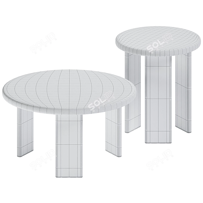 Zen Harmony Coffee Table 3D model image 2