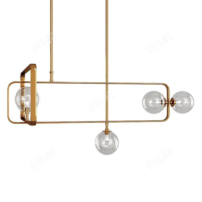 Modern Parker II Ceiling Lamp 3D model image 1