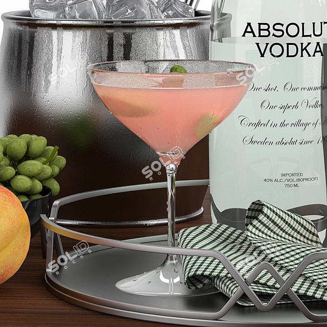 Elegant Cocktail Decor Set 3D model image 2