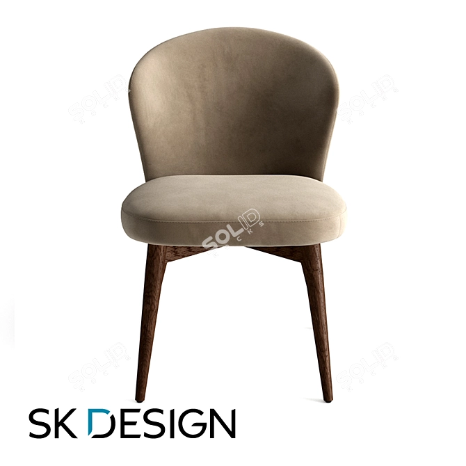 Fargo Oak Chair - Elegant, Comfortable & Stylish 3D model image 2