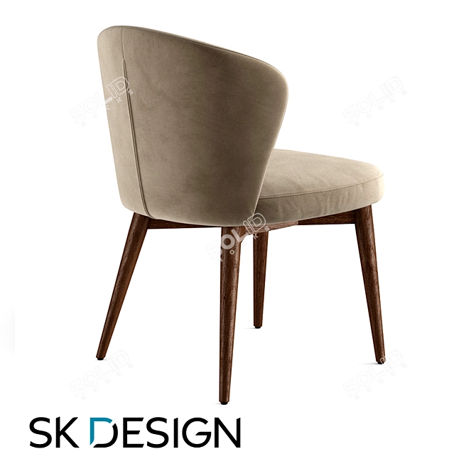 Fargo Oak Chair - Elegant, Comfortable & Stylish 3D model image 3