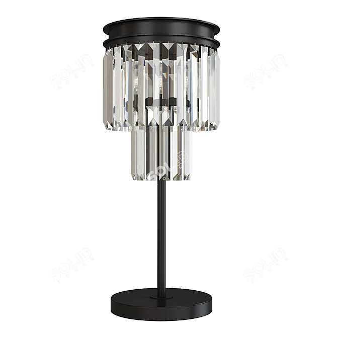 Elegant Palacial Bronze Table Lamp 3D model image 1