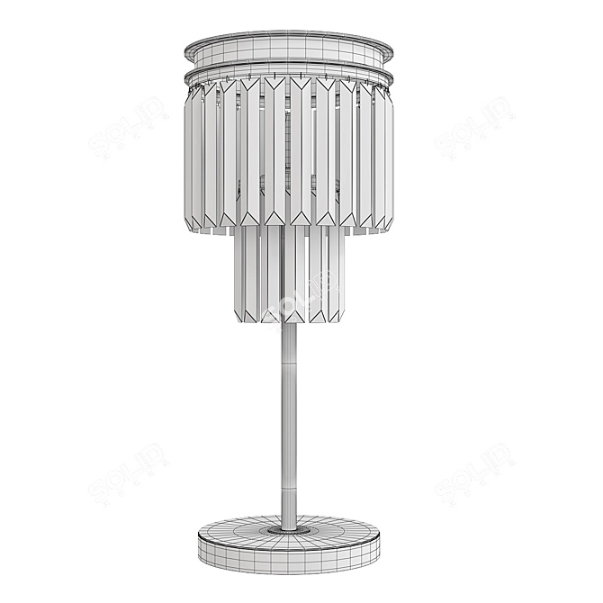 Elegant Palacial Bronze Table Lamp 3D model image 2