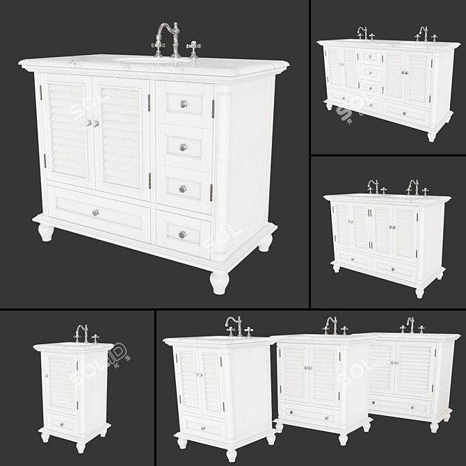 Pottery Barn Page: 19"-60" Bathroom Vanities 3D model image 4