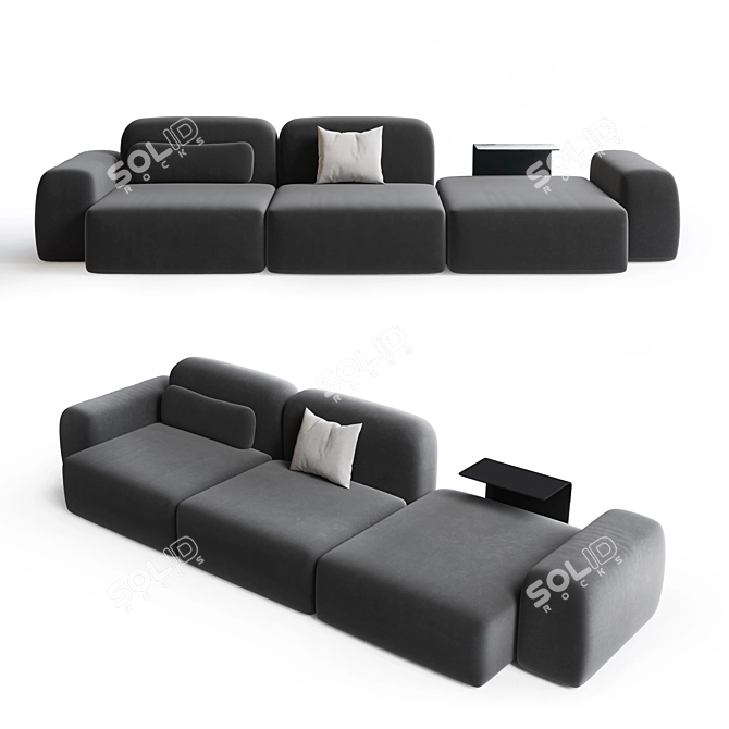 Cozy Comfort Multi Person Sofa 3D model image 1