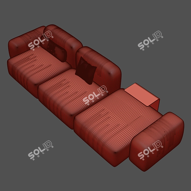 Cozy Comfort Multi Person Sofa 3D model image 3