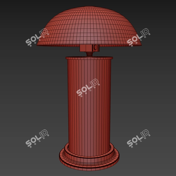 Modern Glass Table Lamp 3D model image 2