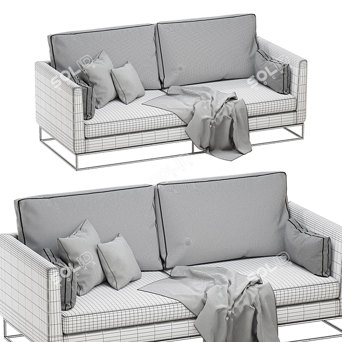 GUADARTE Z-8196 
Modern Sofa, UV Mapped 3D model image 3