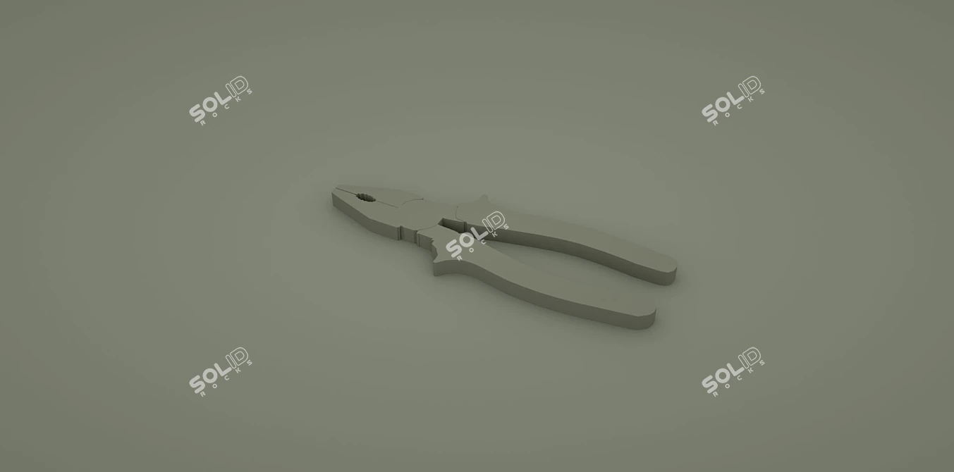 High-Quality Textured Pliers 3D model image 2