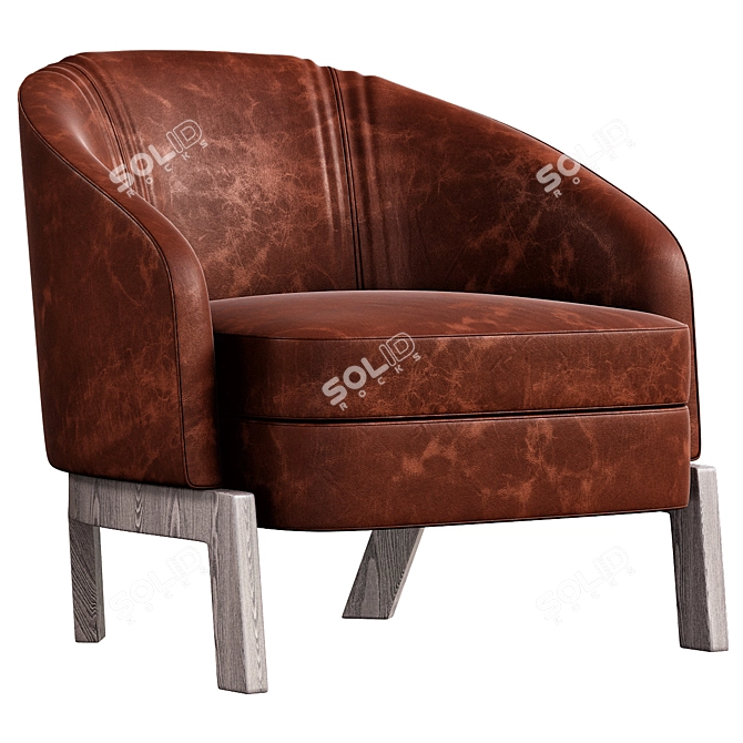 Luxury comfort in Minotti armchair 3D model image 1