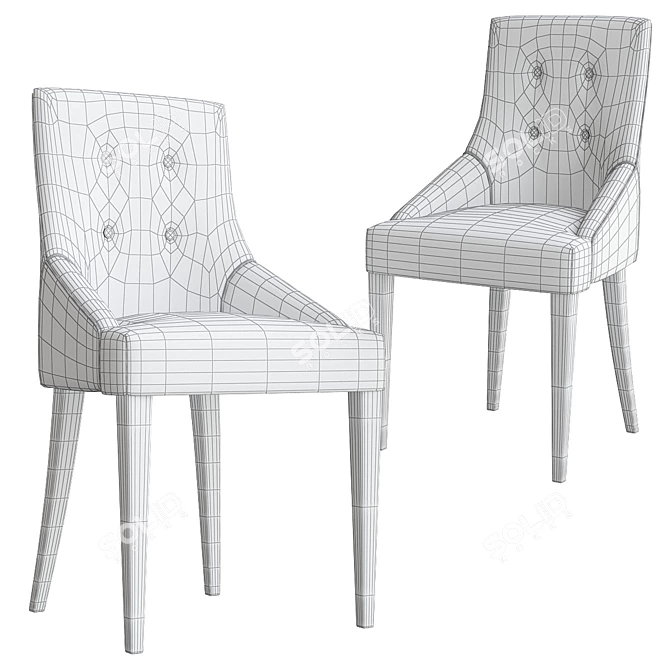 Elegant Chloe Chair- Porada's Finest 3D model image 3