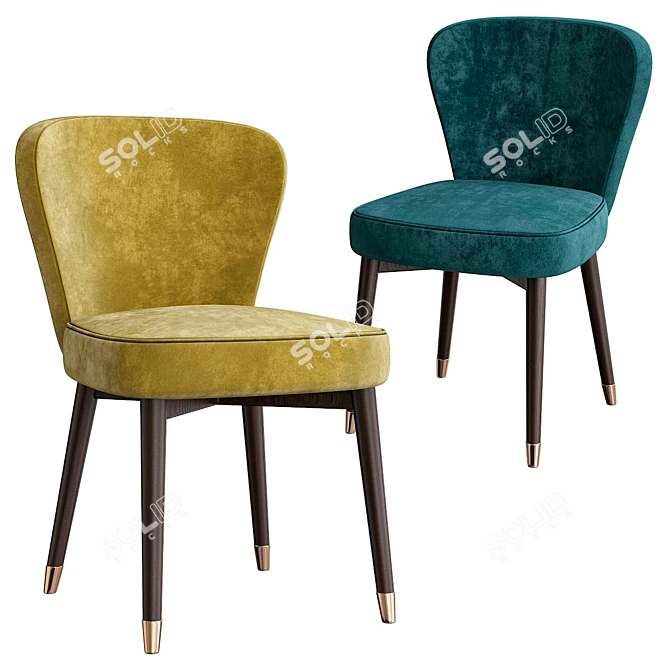 Elegant Olivia Chair 3D model image 2