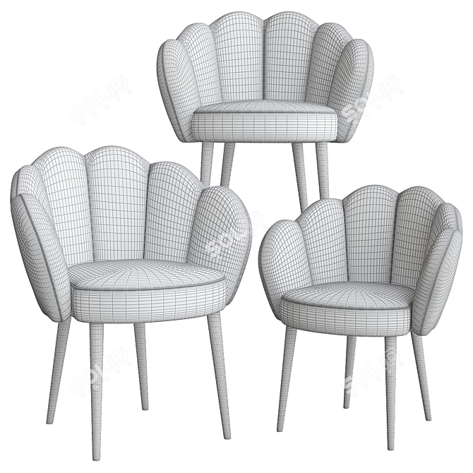 Blossom Bliss Daisy Chair 3D model image 3