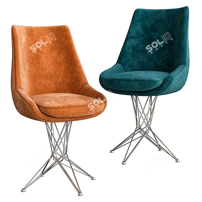 Elegant Athena Chair 3D model image 1