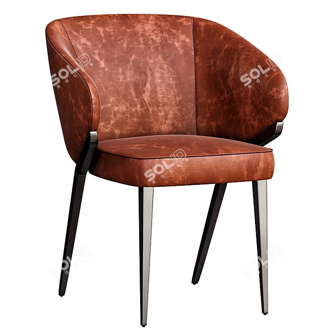 Blue Bliss: Nora Armchair 3D model image 1