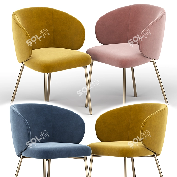 Sleek Tuka Chair: Modern Design 3D model image 2