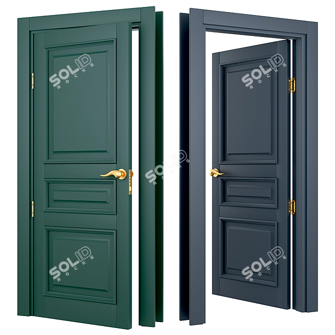 LIGNUM Wooden Doors 3D model image 2