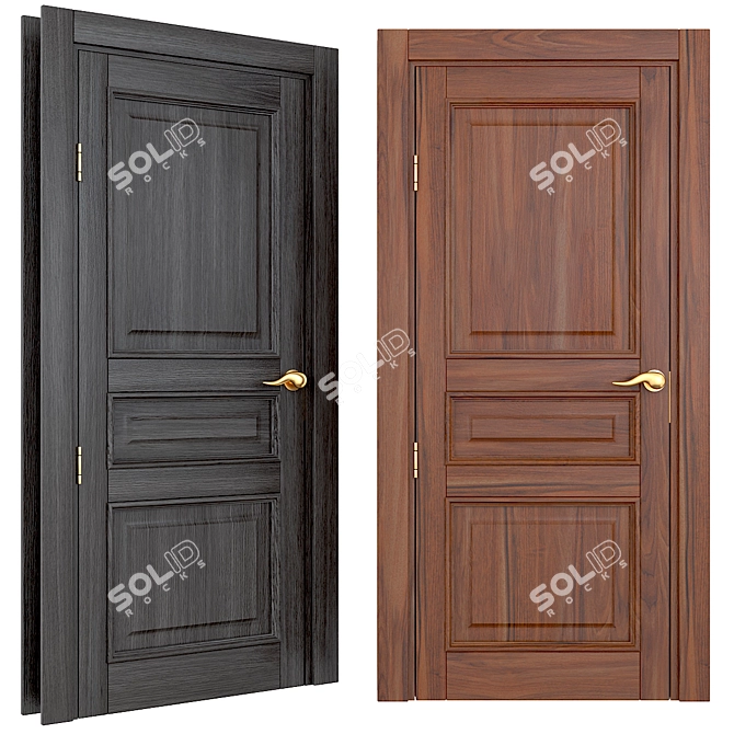 LIGNUM Modern Doors 3D model image 1