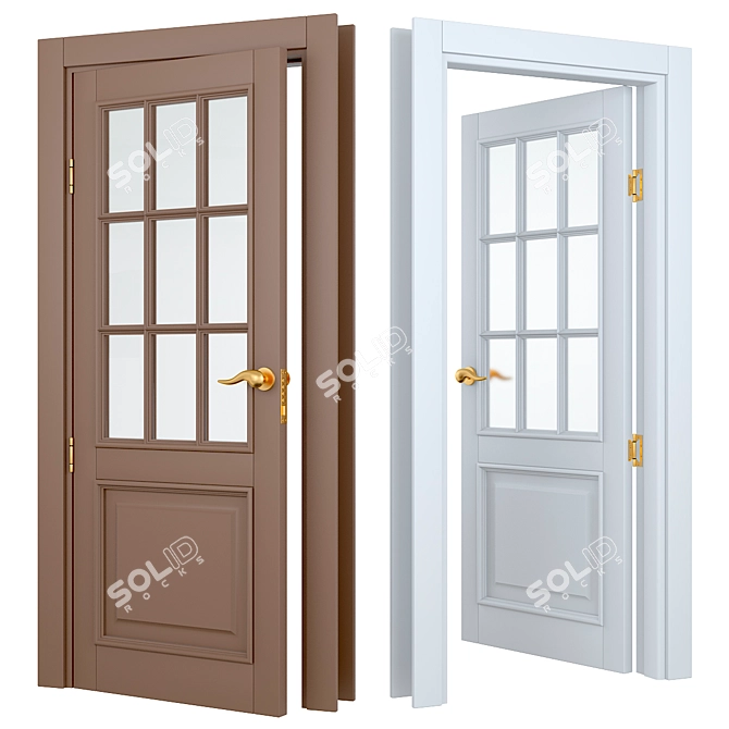 LIGNUM Contemporary Wood Doors 3D model image 2