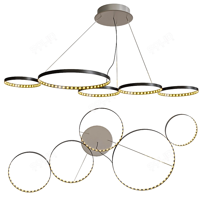 Elegant Luminair Round Lighting 3D model image 1