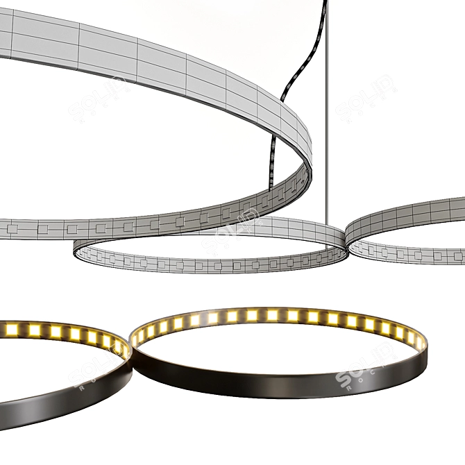 Elegant Luminair Round Lighting 3D model image 2