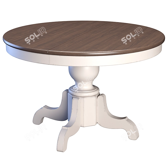 Elegant Eulali Extendable Dining Table 3D model image 1