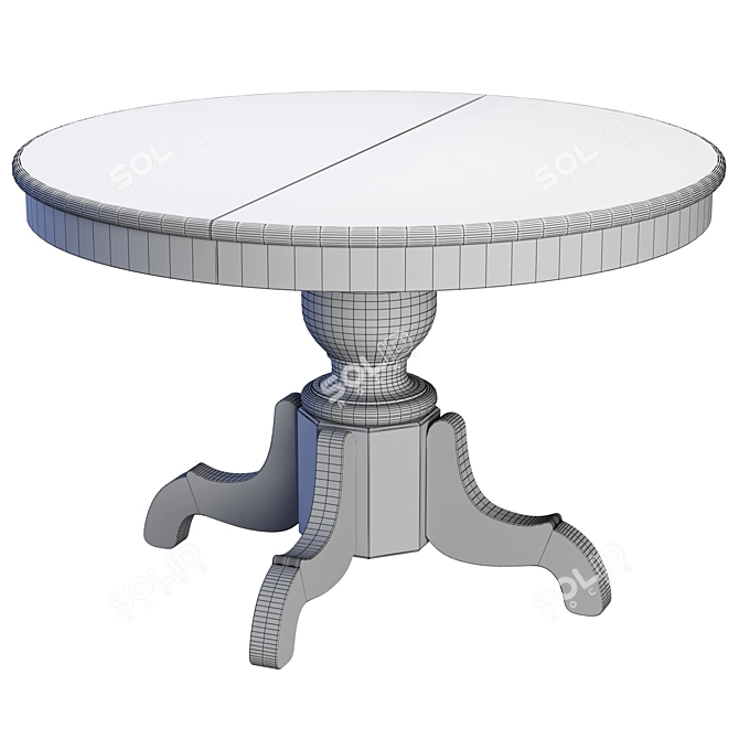Elegant Eulali Extendable Dining Table 3D model image 3