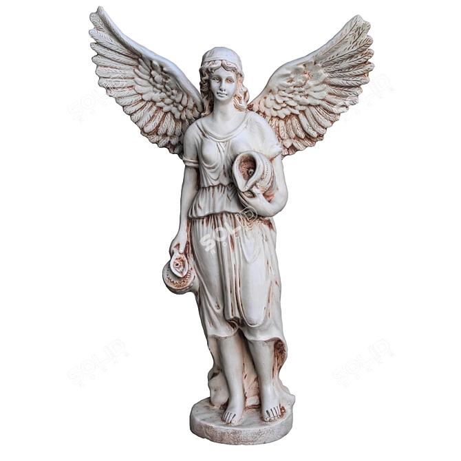 Ethereal Angel Sculpture 3D model image 1