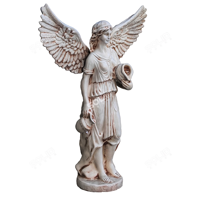 Ethereal Angel Sculpture 3D model image 2