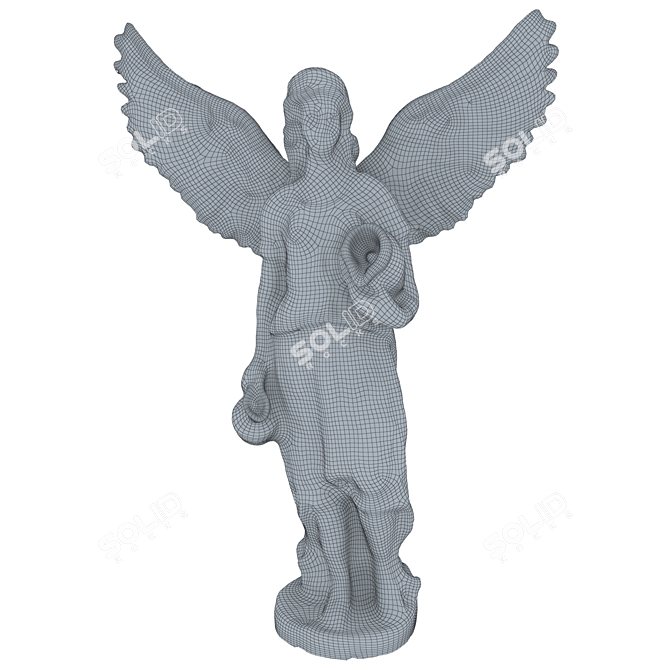 Ethereal Angel Sculpture 3D model image 7